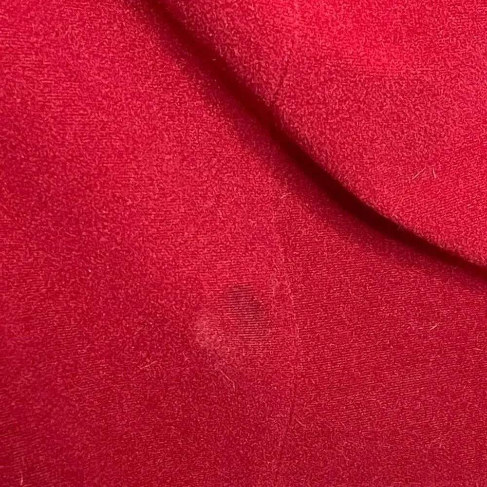Vintage Vanity Fair Robe Red Velour Zip Up Long Sleeve Women’s Size Medium